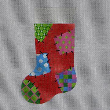 Patchwork Mini Stocking - Family Arts Needlework Shop