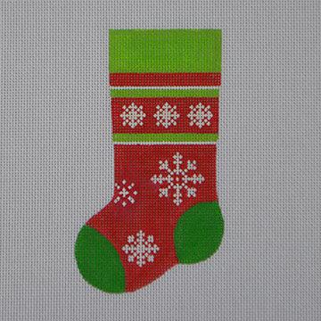 Snowflake Mini Stocking - Family Arts Needlework Shop