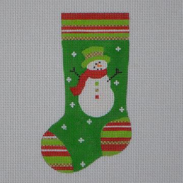 Top Hat Snowman Mini Stocking - Family Arts Needlework Shop