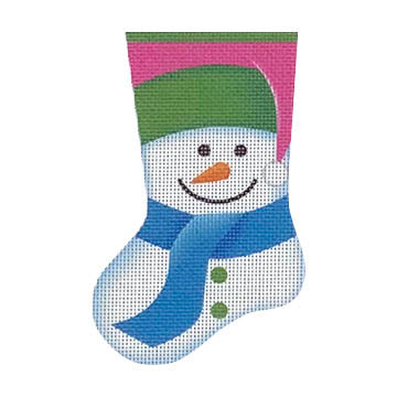 Mini Stocking: Snowman Pink and Green