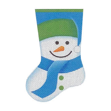 Mini Stocking: Snowman Blue and Green
