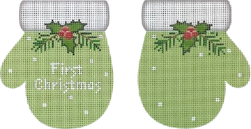 First Christmas Mittens, pale green