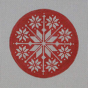 Nordic Snowflake: Red and White