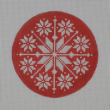 Nordic Snowflake: Red and White