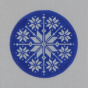 Nordic Snowflake: Blue and White