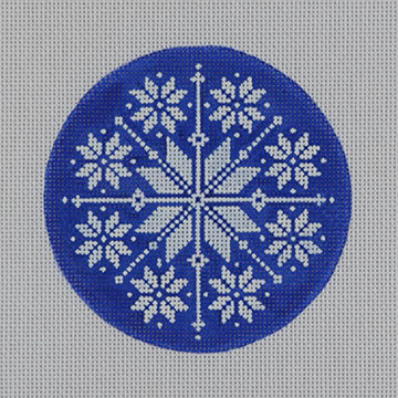 Nordic Snowflake: Blue and White