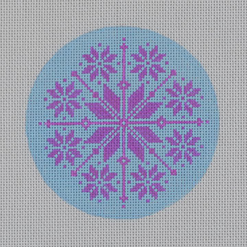Nordic Snowflake: Blue and Purple