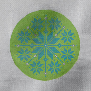 Nordic Snowflake: Green and Turquoise