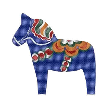 Nordic Dala Horse: Blue