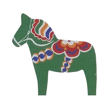 Nordic Dala Horse: Green