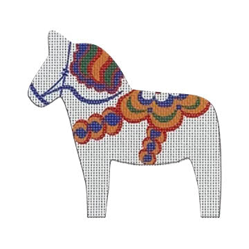Nordic Dala Horse: White
