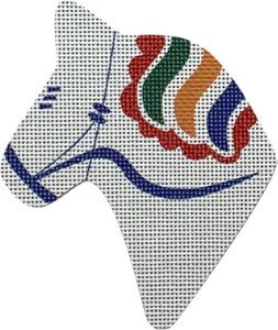 Nordic Dala Horse Head: White