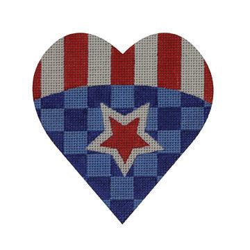 Checkered Star Heart - Family Arts Needlework Shop