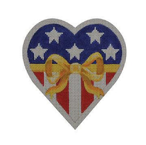 Yellow Ribbon Heart - Family Arts Needlework Shop