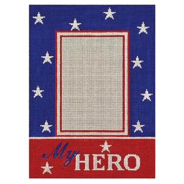 My Hero Frame Red/Blue (Vertical) - Family Arts Needlework Shop