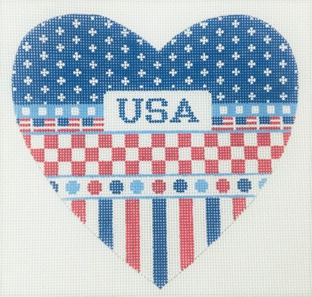 Patriotic Heart-Multi with USA
