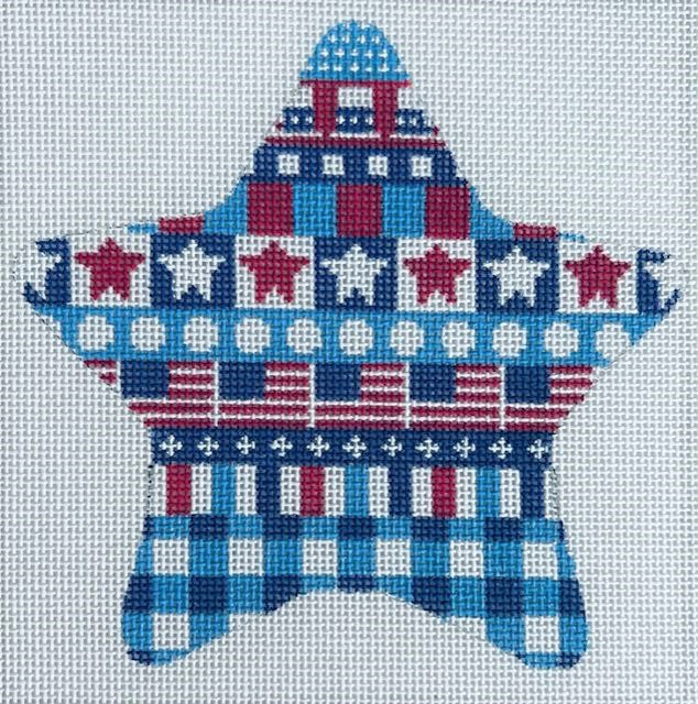 Patriotic Stars-Ribbon Star