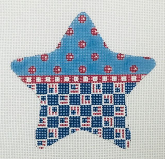 Patriotic Stars-Tossed Flags