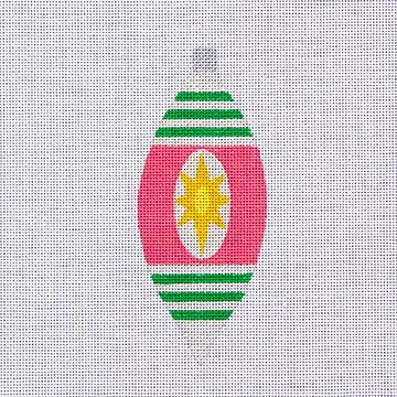 Teardrop Wide - Pink & Green - Family Arts Needlework Shop
