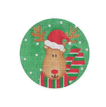 Reindeer Santa Red & Green - Family Arts Needlework Shop