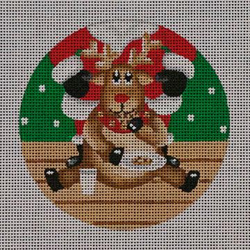 Cookie Eating Reindeer - Family Arts Needlework Shop