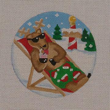 Lounging Reindeer - Family Arts Needlework Shop