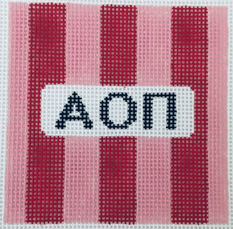 Sorority Square Rugby Stripes-Alpha Omicron Pi