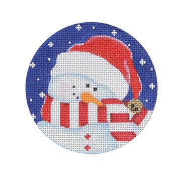 Shy Snowman, red/white - Family Arts Needlework Shop