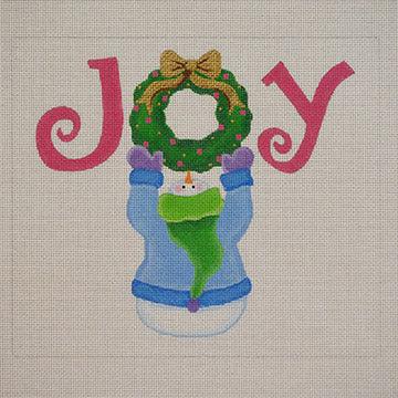 Joy Wreath Snowman - Family Arts Needlework Shop