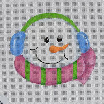 Snowman Head / Pink - Family Arts Needlework Shop