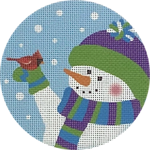 Snowman: Jax Snowman with Cardinal ornament