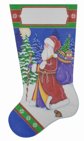 Old World Santa with Bunny 13m - Family Arts Needlework Shop