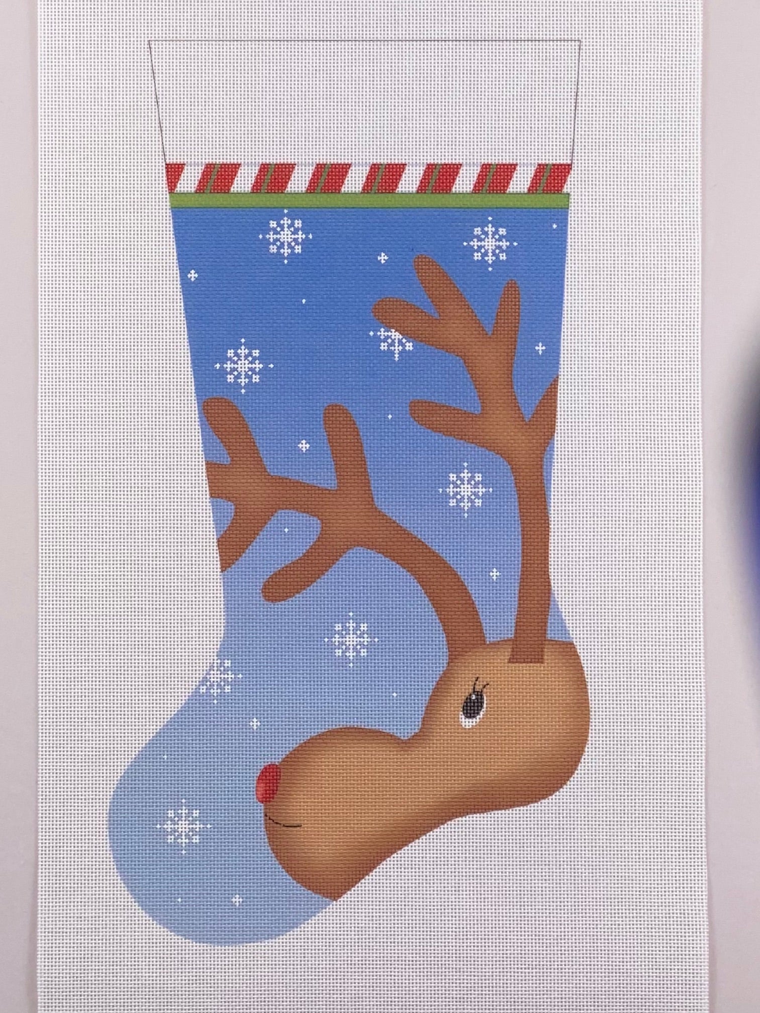Stocking: Peeking Reindeer 13m