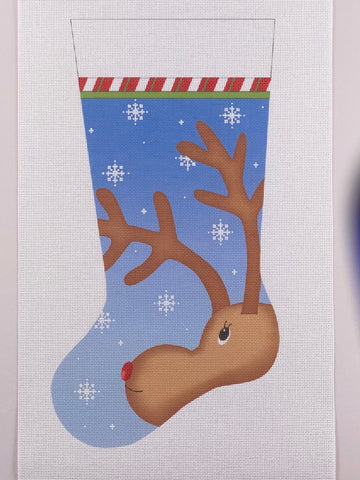 Stocking: Peeking Reindeer 13m