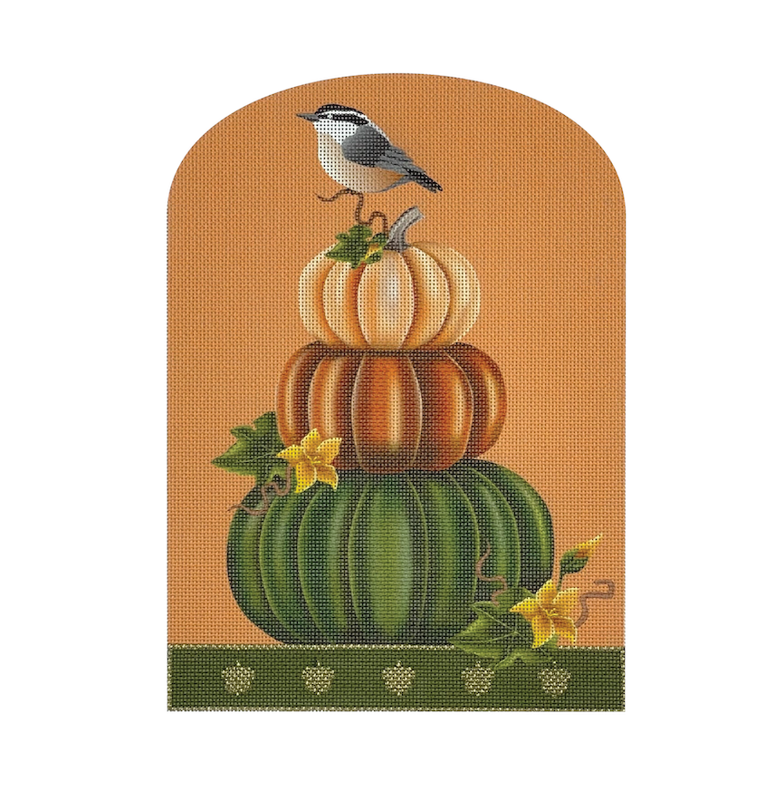 Topiary: Pumpkin with Nuthatch