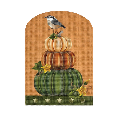 Topiary: Pumpkin with Nuthatch