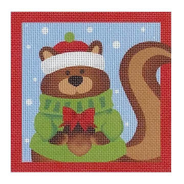 Winter Animal Squares: Squirrel