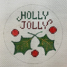 Ornament Round - Holly Jolly