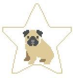 Stars - Pug with Bone - Family Arts Needlework Shop