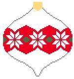 Baubles - Poinsettia, White - Family Arts Needlework Shop