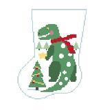 Mini Sock - Medium - T. Rex - Family Arts Needlework Shop