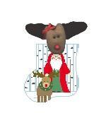 Mini Socks with Inserts - Woodland Santa with Reindeer - Family Arts Needlework Shop