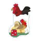 Mini Socks with Inserts - Rooster with Rooster - Family Arts Needlework Shop