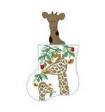 Mini Socks with Inserts - Giraffe in Trees with Giraffe - Family Arts Needlework Shop