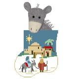Mini Socks with Inserts - Traveling to Bethlehem with Donkey - Family Arts Needlework Shop
