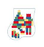 Mini Sock - Small - Lego Christmas - Family Arts Needlework Shop