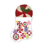 Mini Socks with Inserts - Candy with Peppermint - Family Arts Needlework Shop