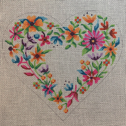 Heart-Bright Flowered