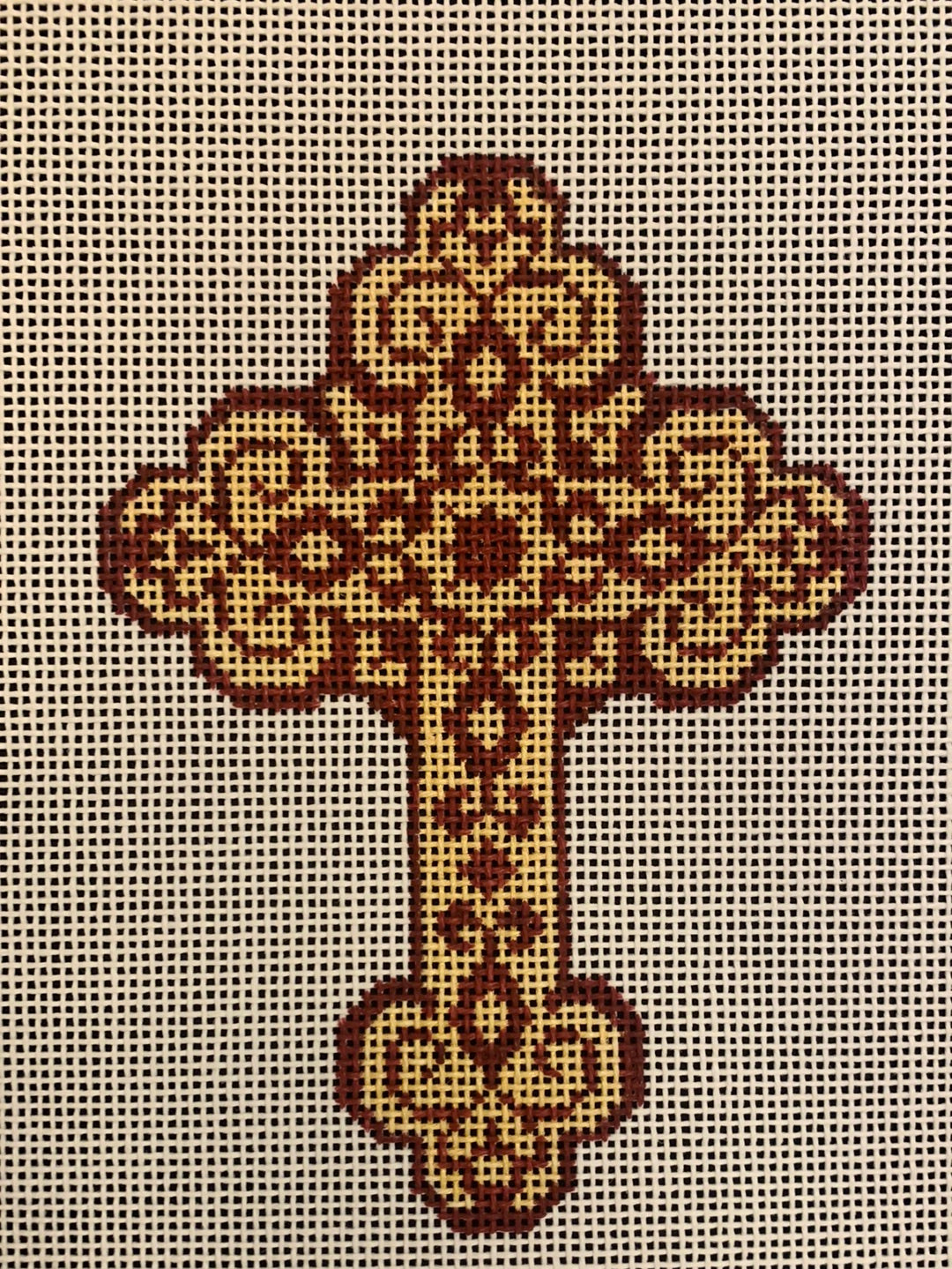 Cross-Gold and Maroon Cross
