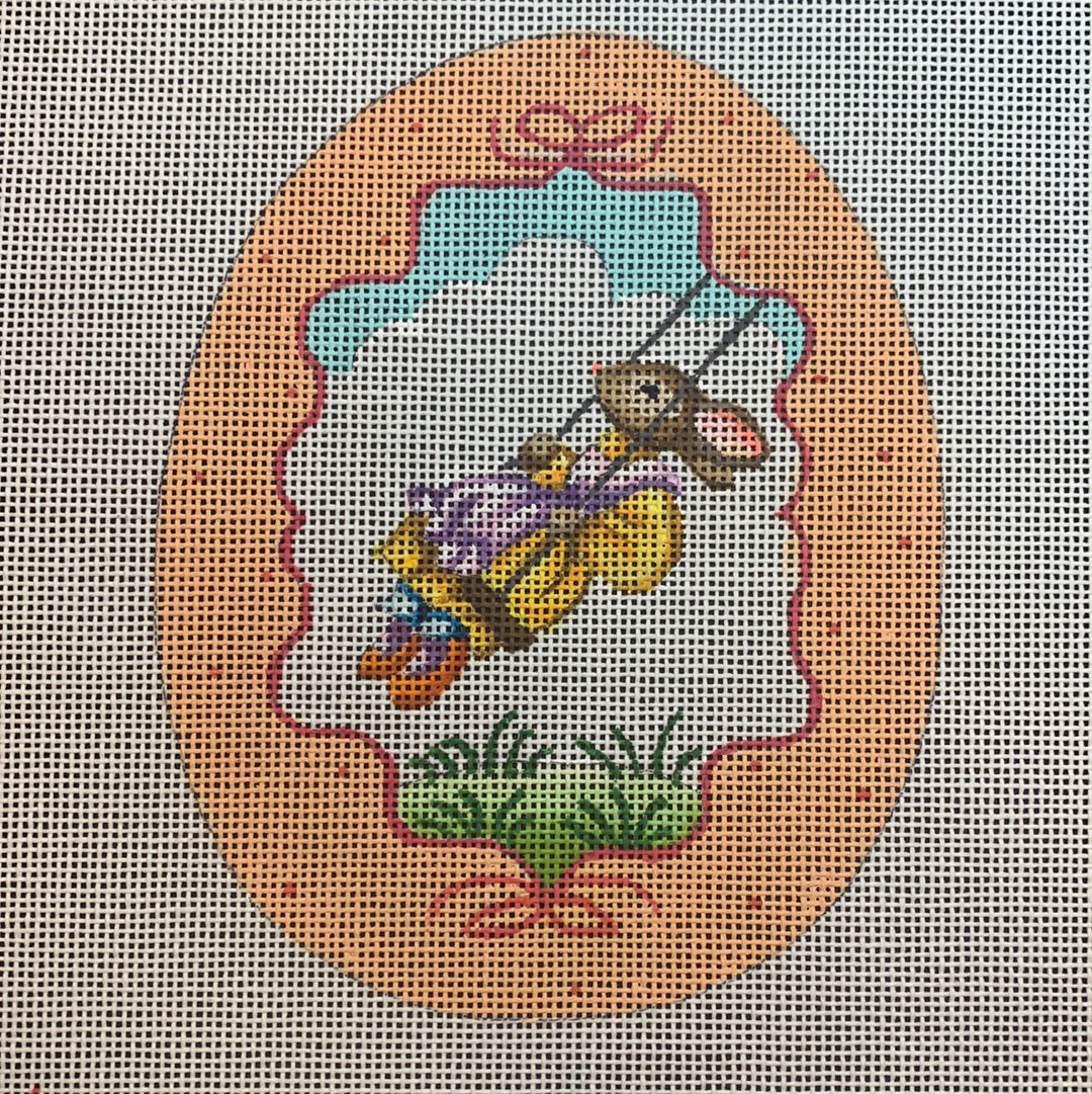 Egg with Bunny on Swing. big